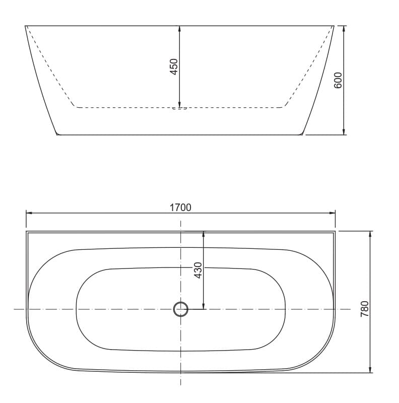 Акриловая ванна Allen Brau Priority 170x78 2.31003.20
