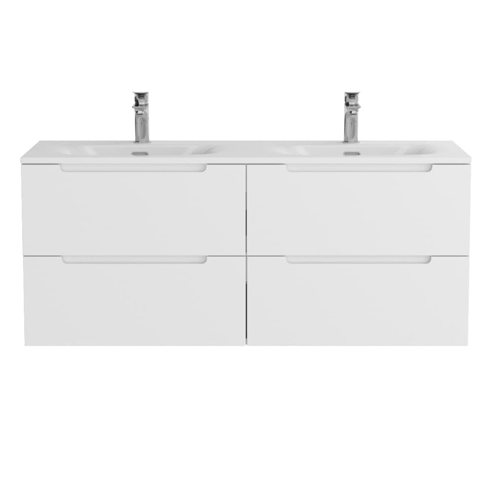 Мебель для ванной Belbagno Etna 120 подвесная, 4 ящика, Bianco Lucido (раковина BelBagno BB-8099-120-2)