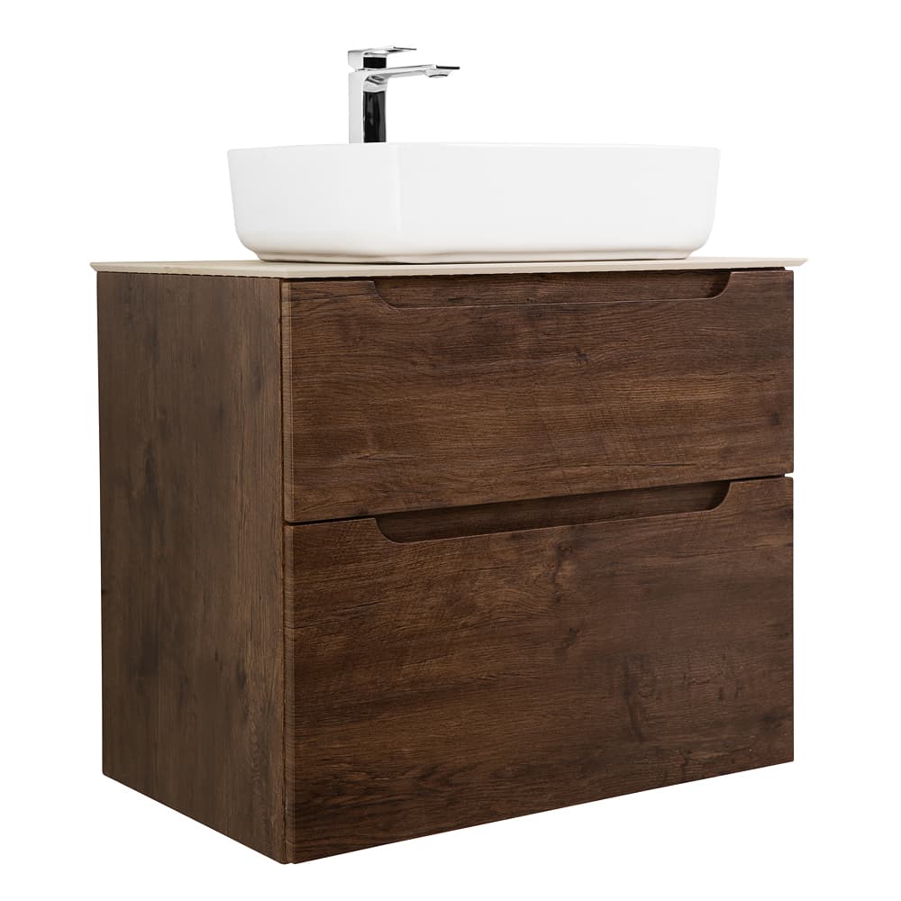 Мебель для ванной BelBagno Etna H-60 60 подвесная, со столешницей, 2 ящика, Rovere Moro