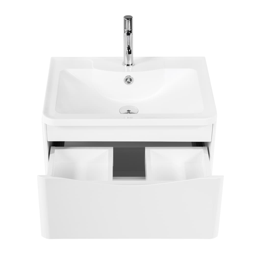 Мебель для ванной BelBagno Acqua 70 подвесная, 2 ящика, Bianco Lucido