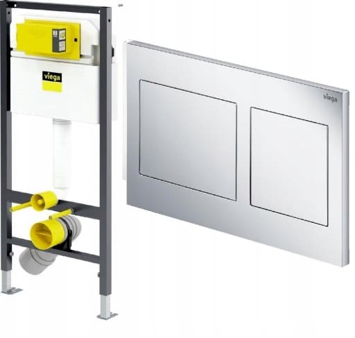 Комплект инсталляция Viega Prevista Dry 792596 +кнопка +унитаз beWash Vettern 82323201 микрофлит