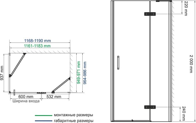 Душевой уголок WasserKRAFT Aller White 10H10RW 120x100 см