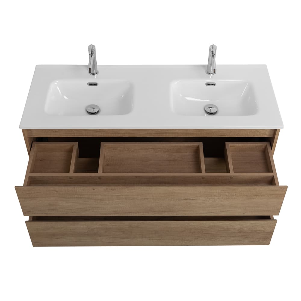 Тумба с раковиной Belbagno Kraft 120 подвесная, Rovere Nebrasca Nature