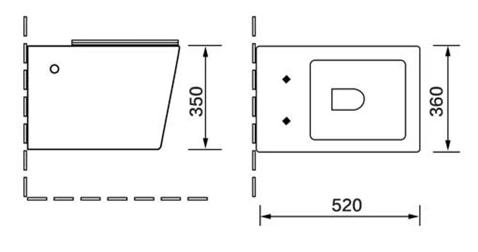 Унитаз подвесной Vincea Q-Line VT1-12MB безободковый, матовый черный