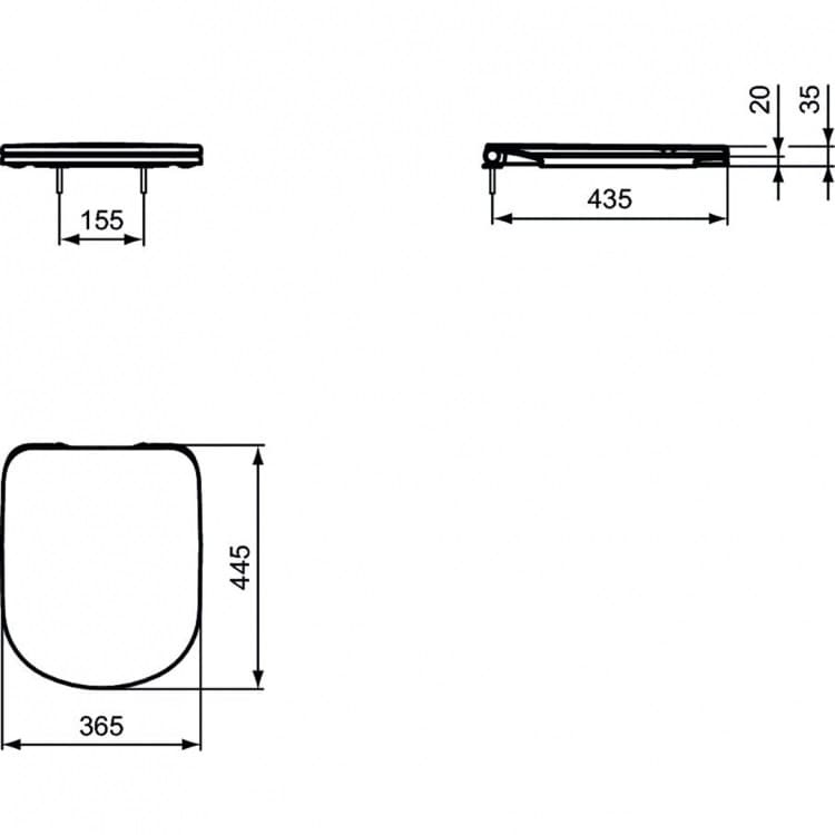 Унитаз подвесной Ideal Standard Tempo W941106 сиденье с микролифтом