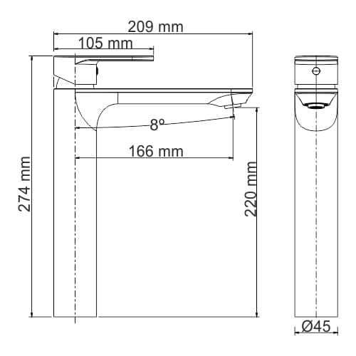 Смеситель WasserKRAFT Mindel 8503H для раковины, белый