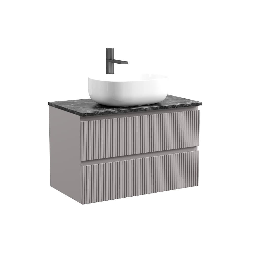 Мебель для ванной Sancos Snob T 80 подвесная, столешница black sky, Doha Soft (с отверстием под смеситель)