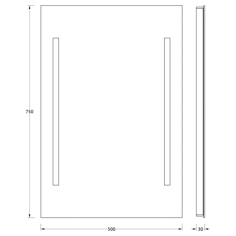 Зеркало EVOFORM LEDLINE BY 2113 со светильником 50x75 см