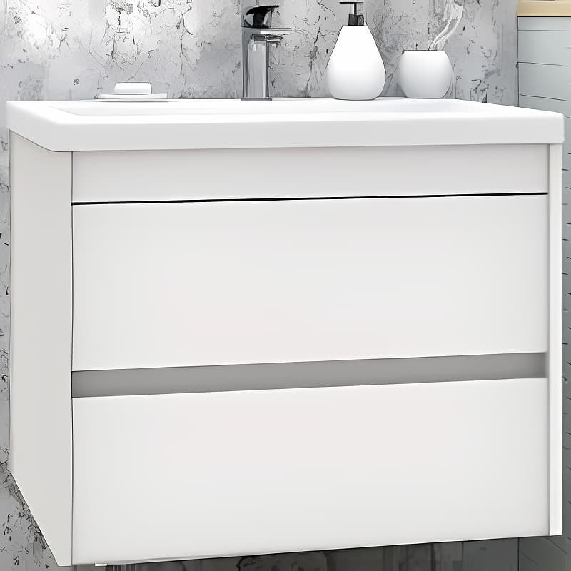 Мебель для ванной Art&Max Family 75 подвесная, 2 ящика, Bianco Lucido