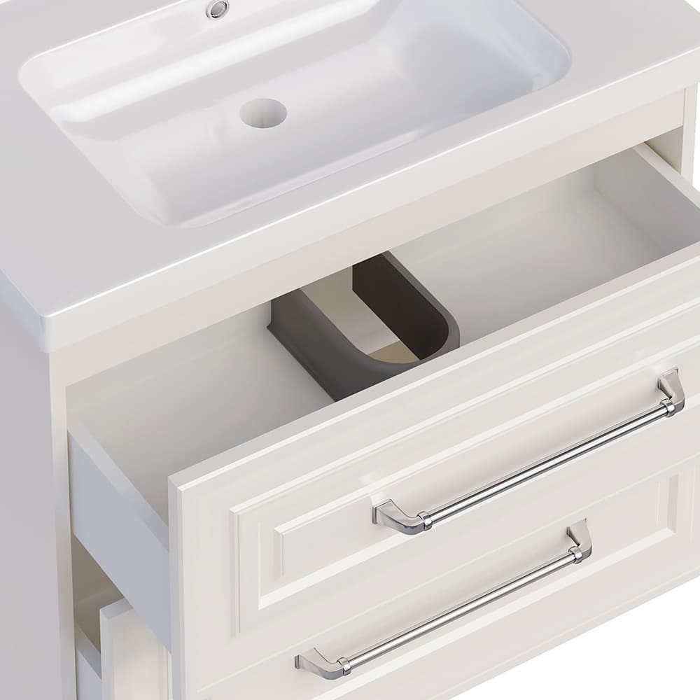 Мебель для ванной ASB-Woodline Валенца 80 слоновая кость