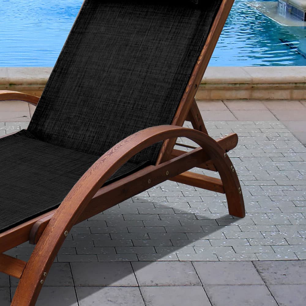 Шезлонг Afina Garden Мальта AFM-512A Black
