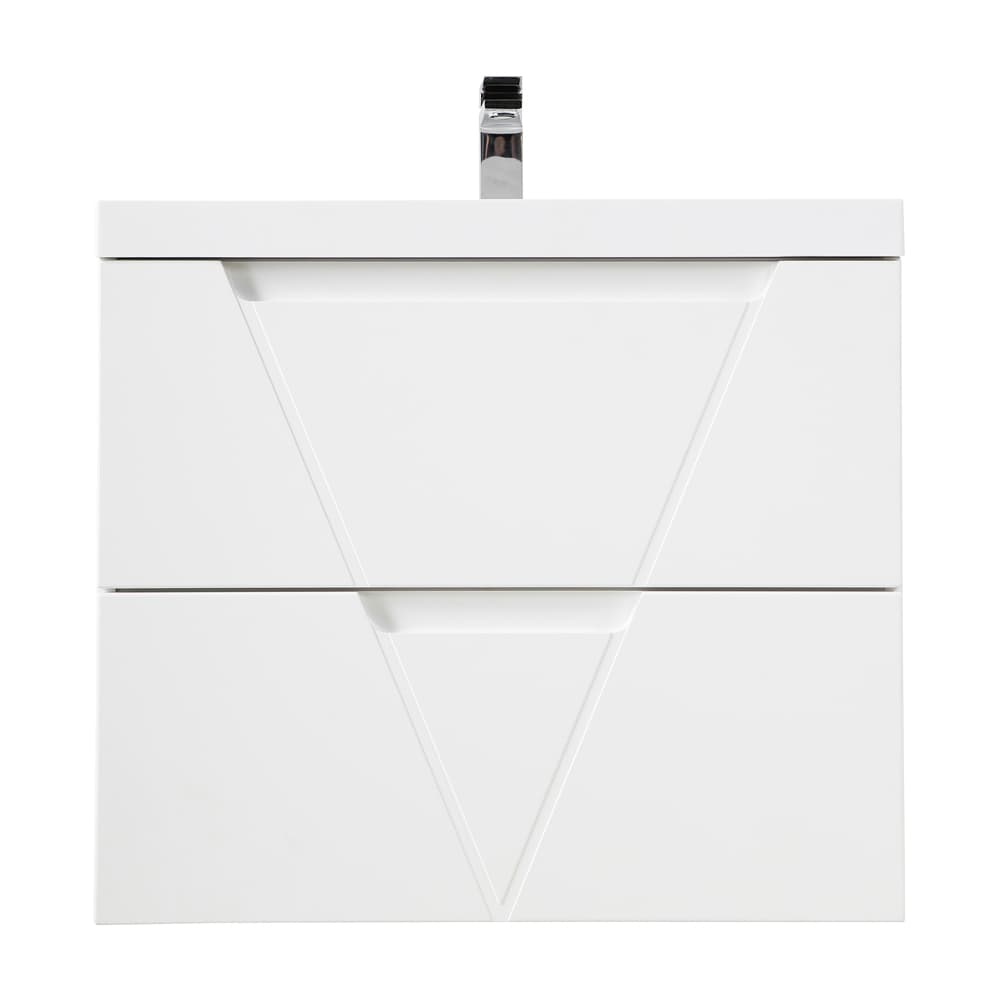 Мебель для ванной BelBagno Vittoria 80 подвесная, 2 ящика, Bianco Lucido (раковина BB800/450-LV-MR-AST)