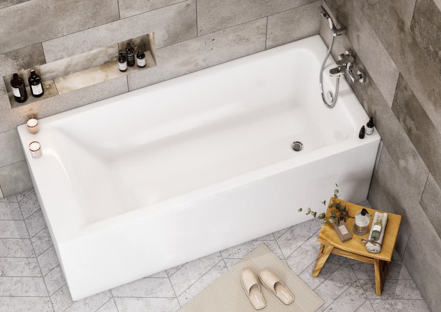 Акриловая ванна Roca Easy 160х70 без каркаса, белый