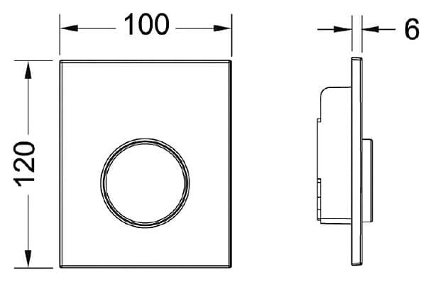 Кнопка смыва TECE Loop Urinal 9242640 белая антибактериальная