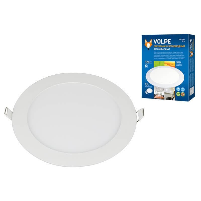 Встраиваемый светодиодный светильник Volpe ULP-Q203 ULP-Q203 R120-6W/WW White