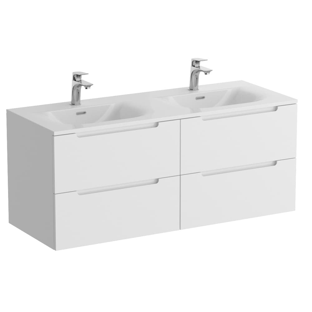 Мебель для ванной Belbagno Etna 120 подвесная, 4 ящика, Bianco Lucido (раковина BelBagno BB-8099-120-2)