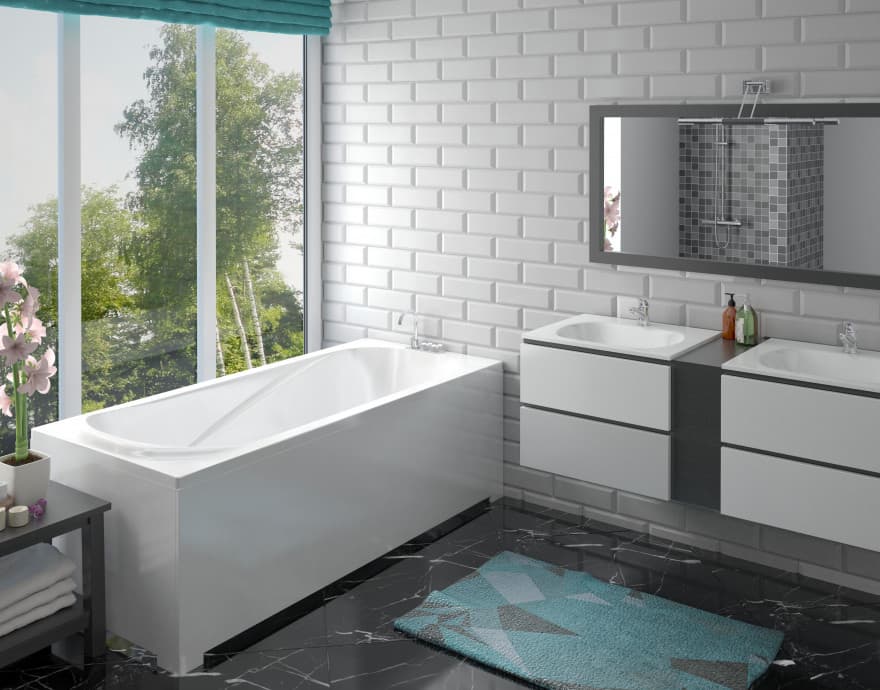 Ванна из искусственного камня Эстет Альфа 170x75 см