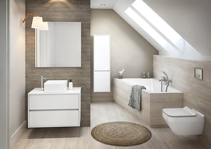 Мебельная раковина Cersanit Crea 35 Square накладная, квадратная