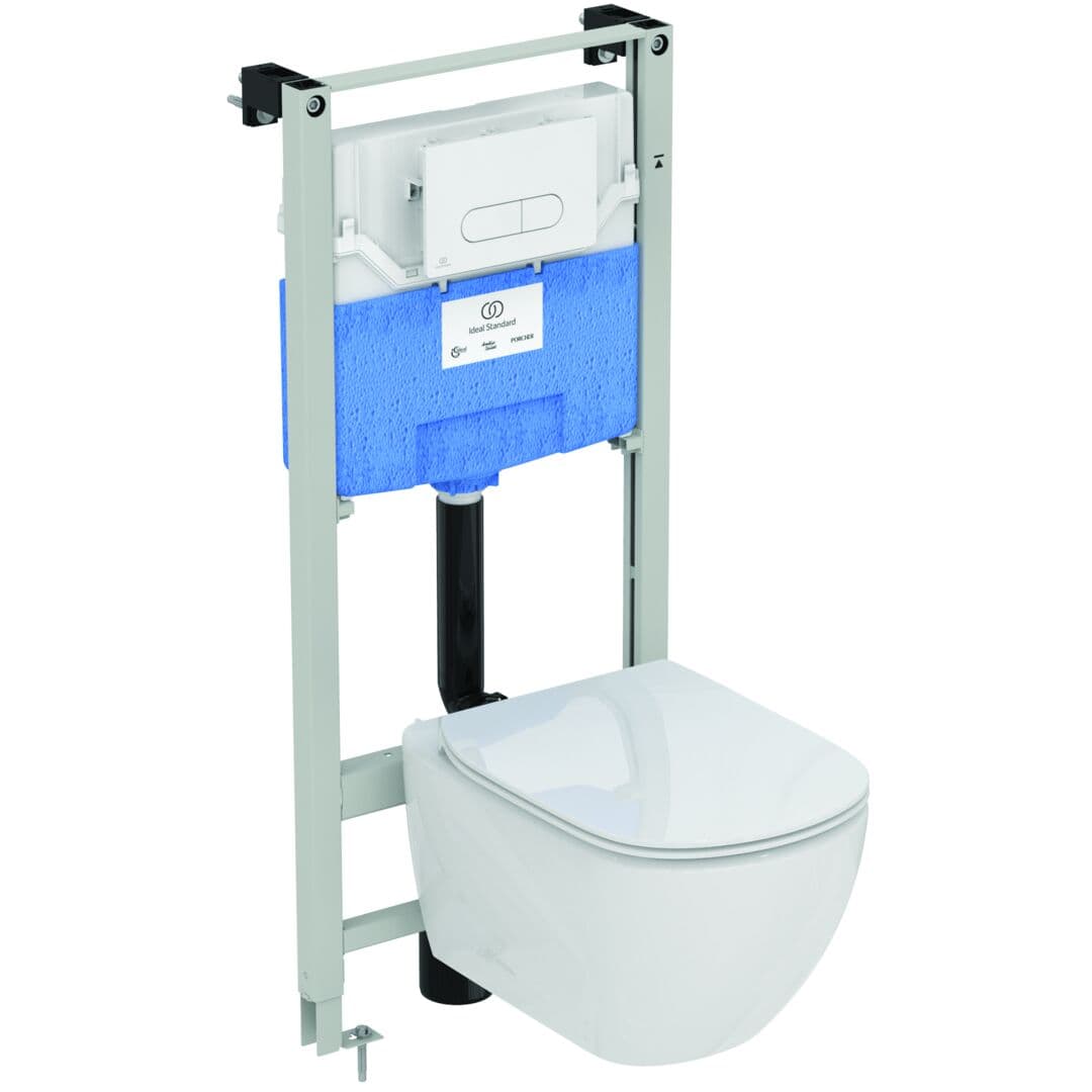Комплект инсталляция Ideal Standard Prosys Frame R020467+унитаз Ideal Standard Tesi T007901+кнопка смыва R0115JG