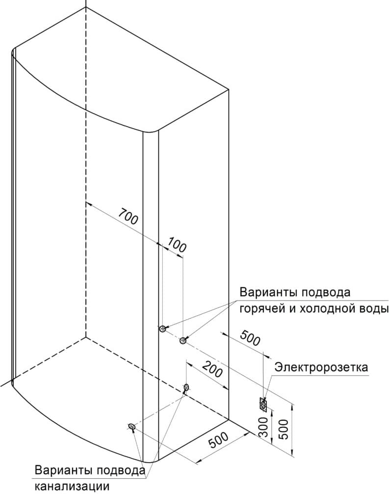 Душевая кабина Radomir Диана 1 стекло матовое