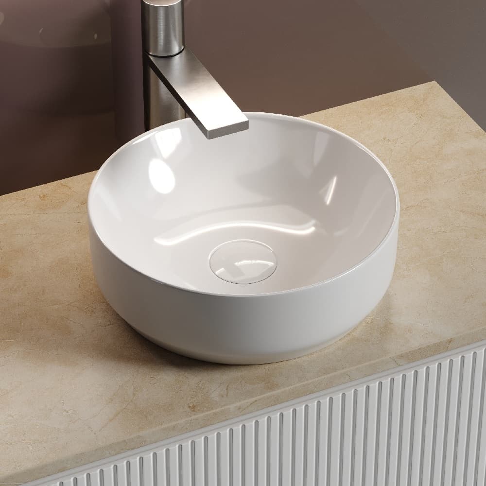 Мебель для ванной Sancos Snob T 80 подвесная, столешница kreman, Bianco (с отверстием под смеситель)