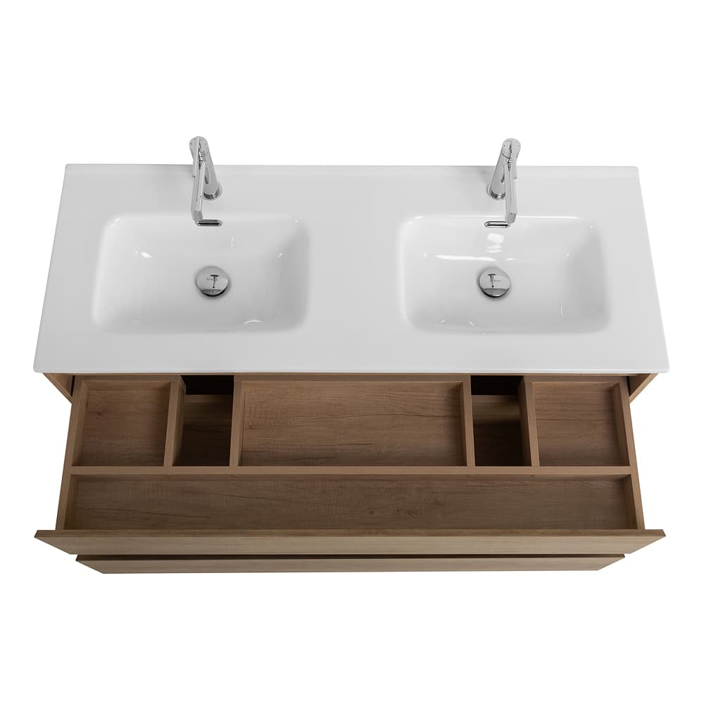 Тумба с раковиной Belbagno Kraft 120 подвесная, Rovere Nebrasca Nature