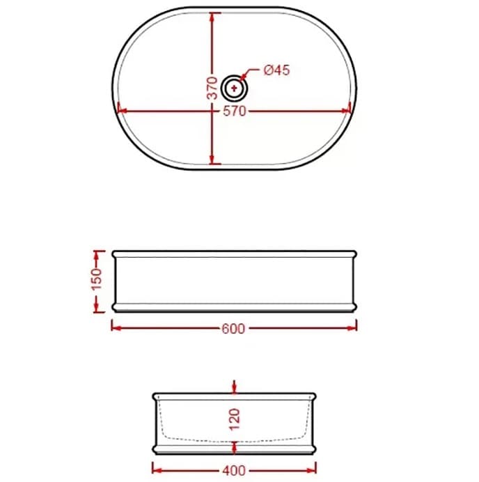Раковина ArtCeram Atelier ATL002 01 00 60x40 см