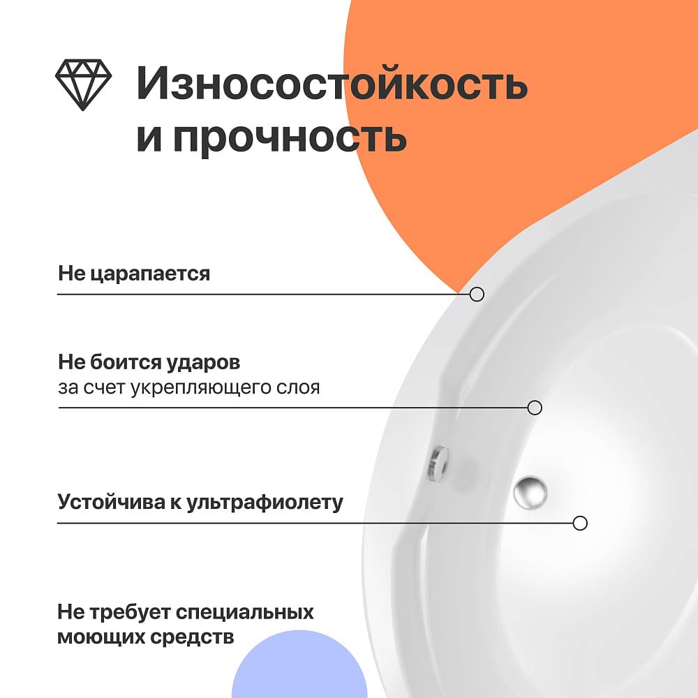 Акриловая ванна DIWO Архангельск 150х150 угловая, с каркасом