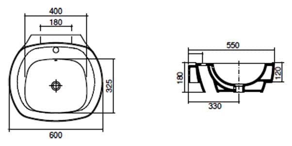 Раковина Disegno Ceramica Tratto 358-1