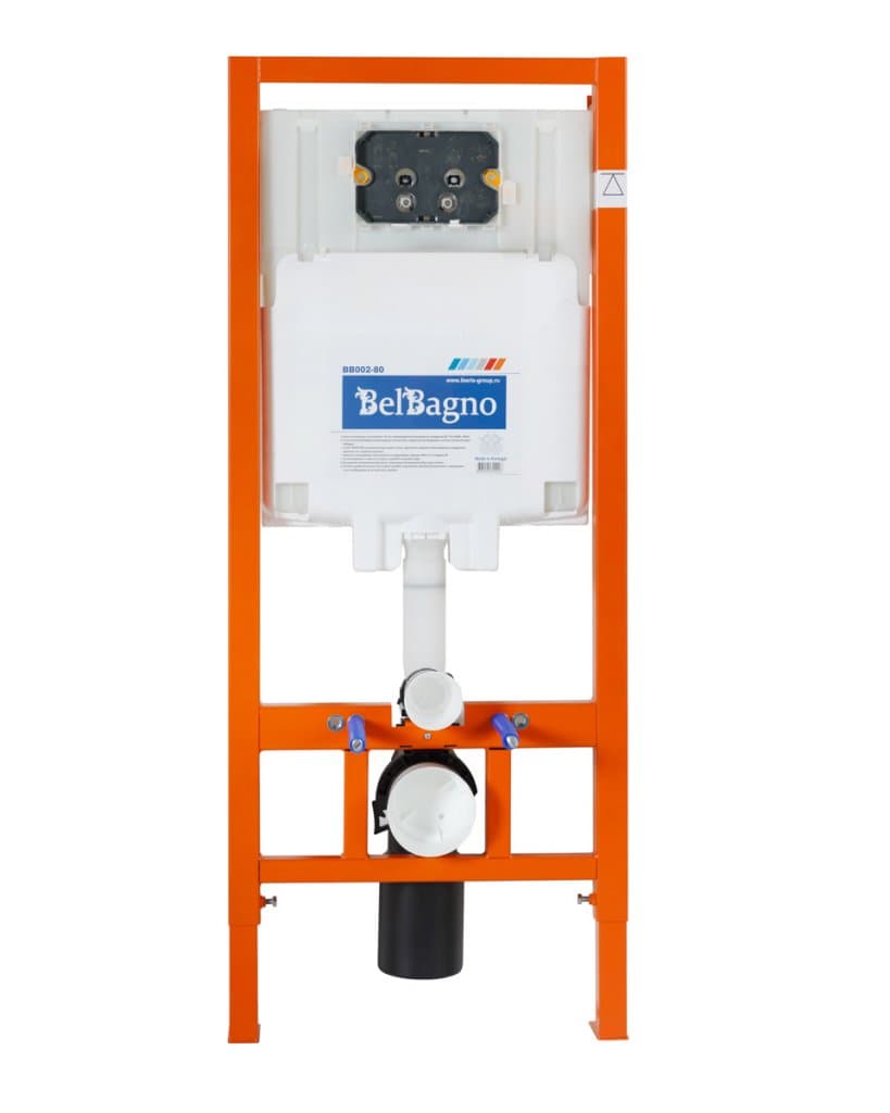 Комплект 3 в 1 BelBagno Унитаз TRE BB8001CHR/SC+Система инсталляции BB002-80+Кнопка BB014-SR-BIANCO