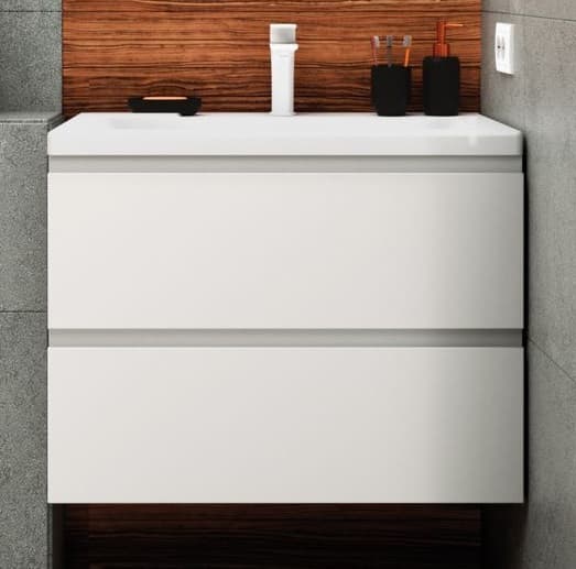 Мебель для ванной Art&Max AM-Bianchi-750-2C-SO-BL белый глянец, подвесная