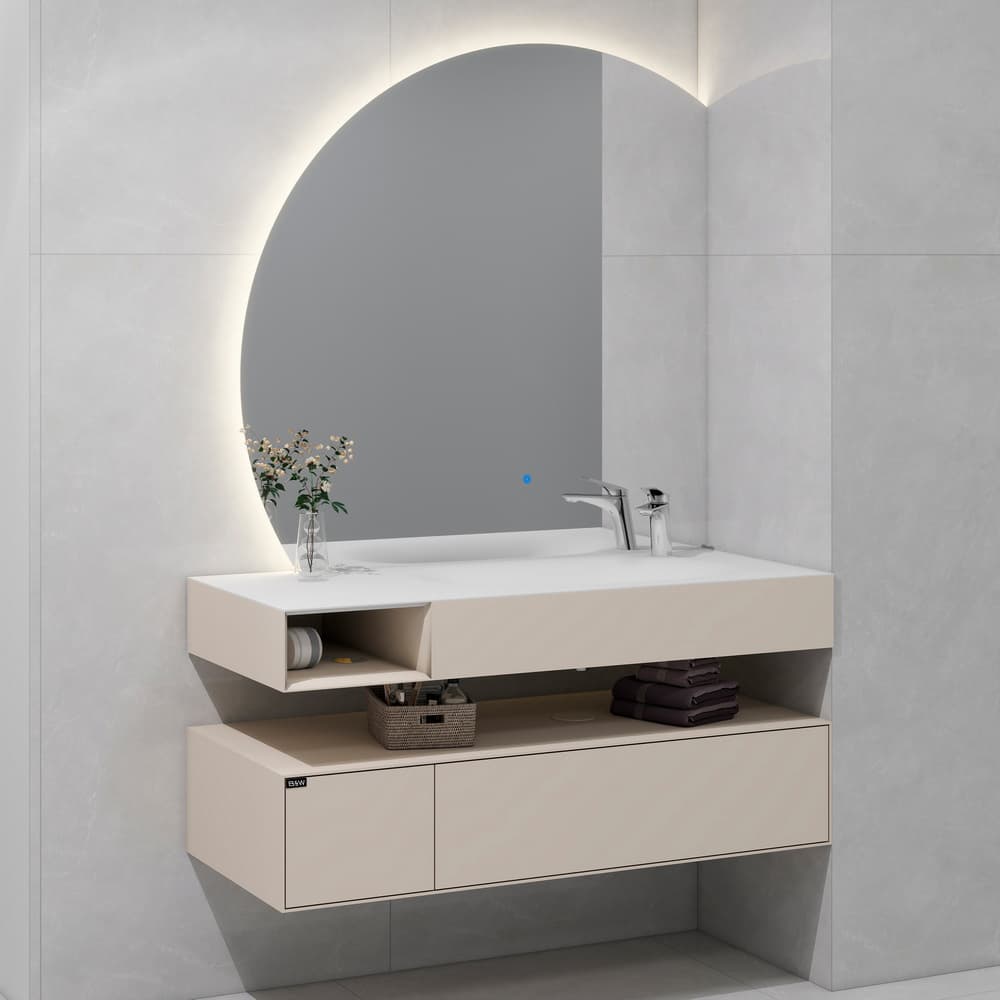 Зеркало Black&White Universe U955.MR1000R 110х110 с LED подсветкой