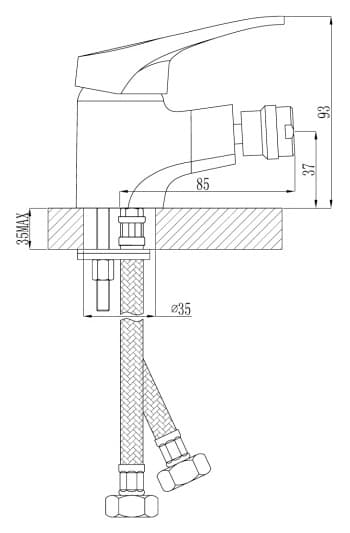 Смеситель Rossinka B B35-51 для биде