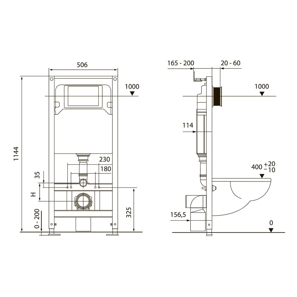 Инсталляция для унитазов TECE TECEspring K955202 с панелью смыва TECEspring V черная