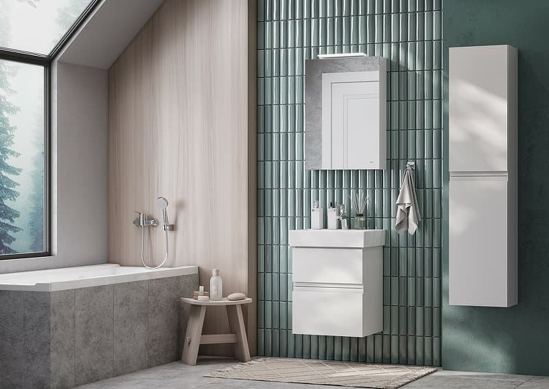 Зеркало-шкаф Roca Oleta 50 L белое матовое