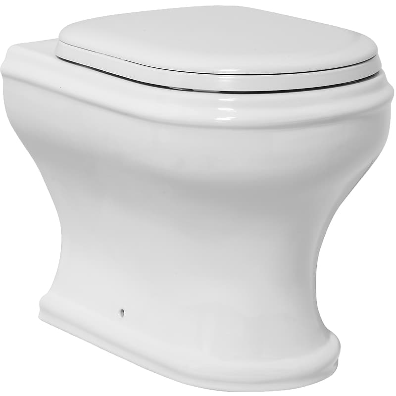 Унитаз напольный Azzurra Charme CHVCTT000000BI с высоким бачком, белый/хром