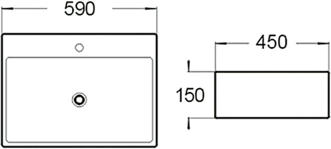 Раковина SantiLine SL-1002 накладная 59х45 см