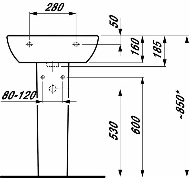 Раковина Laufen Pro 8.1095.1.000.104.1