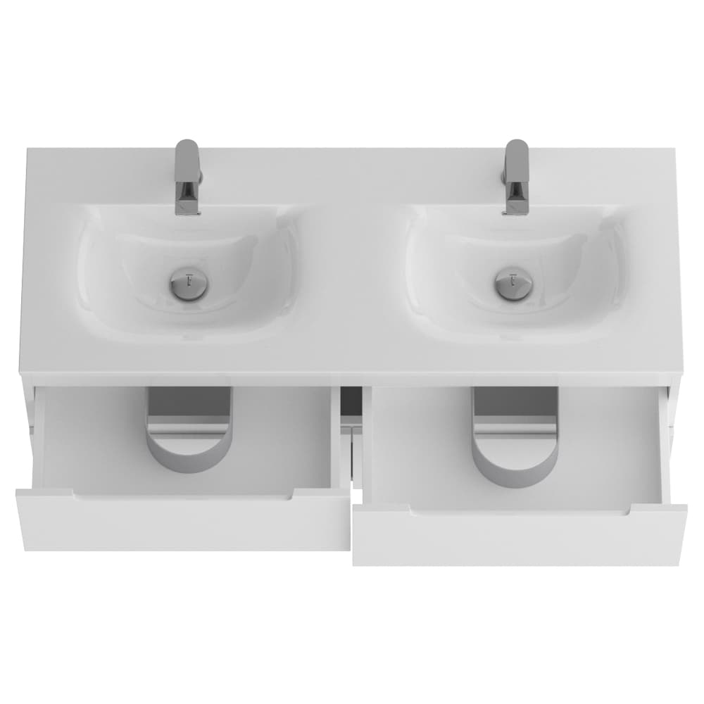 Мебель для ванной Belbagno Etna 120 подвесная, 4 ящика, Bianco Lucido (раковина BelBagno BB-8099-120-2)