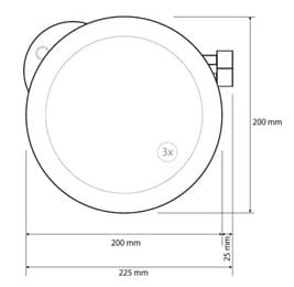 Косметическое зеркало Bemeta Dark 116101770 с подсветкой