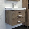 Тумба с раковиной Comforty Никосия 60П дуб темный (раковина Fest 60 F01)
