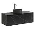Тумба для комплекта Sancos Stone 120 подвесная, nero marquina (черный мрамор)