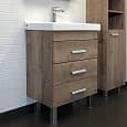 Тумба с раковиной Comforty Никосия 60Н дуб темный (раковина Fest 60 F01)