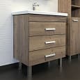 Тумба с раковиной Comforty Никосия 70Н дуб темный (раковина Cersanit Como 70)