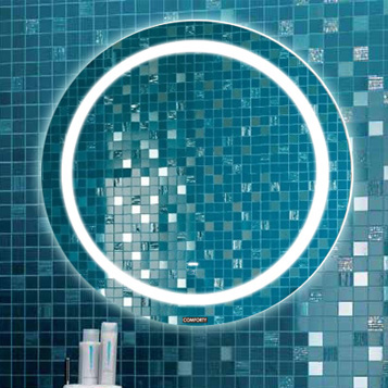 Зеркало Comforty Круг 60 с подсветкой, бесконтактный сенсор зеркало для ванной comforty пион 60
