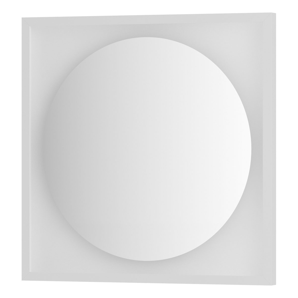 Зеркало Defesto Еclipse DF 2236 60х60 белая рама, с LED-подсветкой