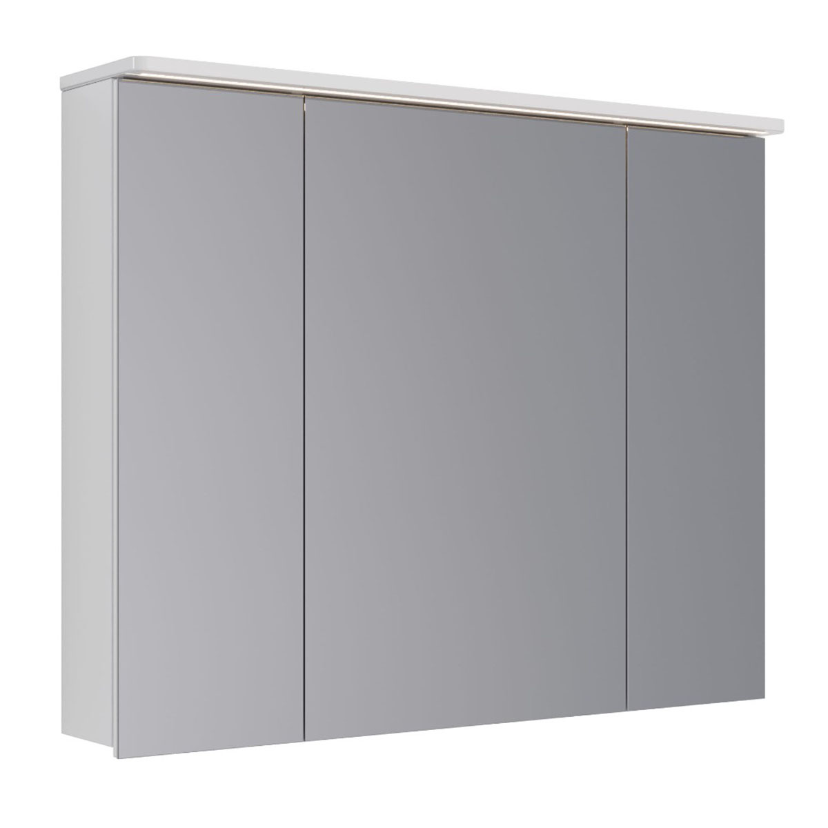 Зеркало-шкаф Lemark Zenon 100х80 см с подсветкой и розеткой, белый глянец