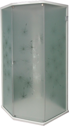 Передняя панель IDO Showerama 8-5 90x90 стекло Dandelion, белый профиль