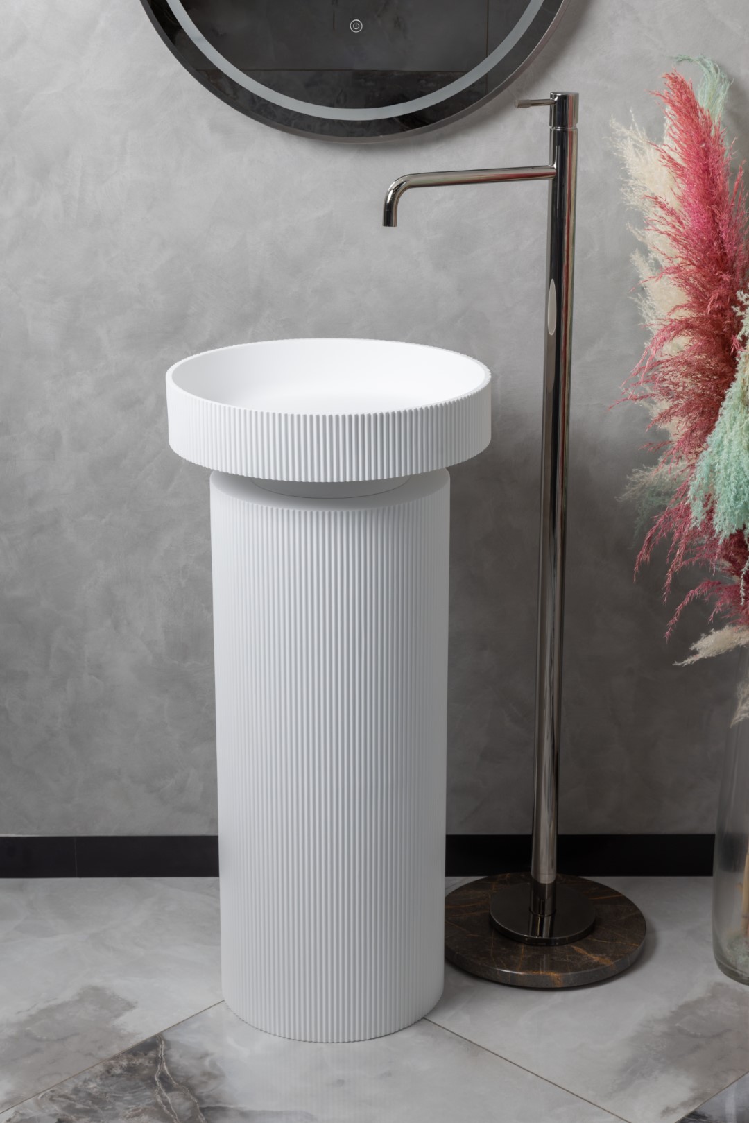 

Раковина с пьедесталом Armadi Art Corian (на выбор), Белый