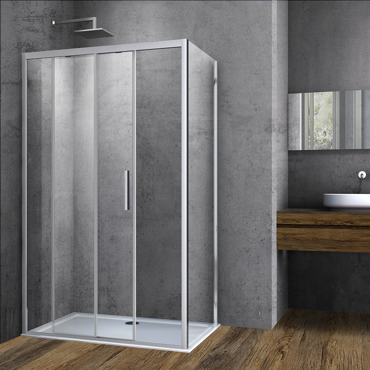 

Душевой уголок Vincea Soft VSR-3SO 140х100 профиль хром, стекло прозрачное, VSR-3SO 140х100